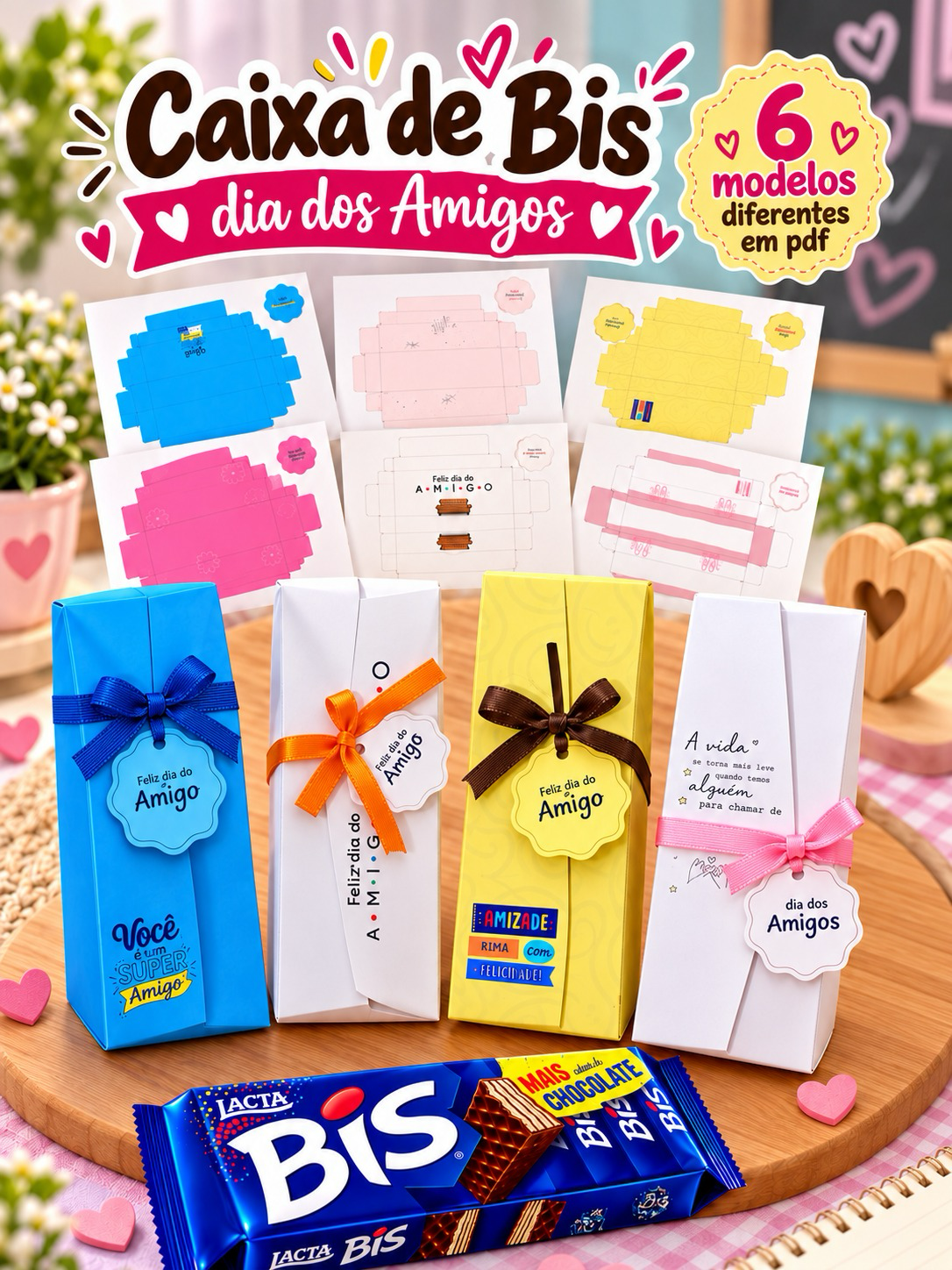 Kit Caixinha Porta Bis Dia dos Amigos